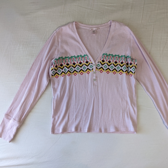 Victoria's Secret V Neck Long Sleeve Top New - Picture 4 of 7